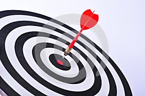 Bullseye is a target of business. Dart is an opportunity and Dartboard is the target and goal.