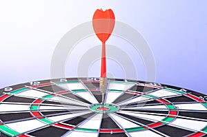 Bullseye is a target of business. Dart is an opportunity and Dartboard is the target and goal.