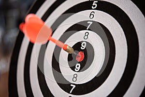 Bullseye is a target of business. Dart is an opportunity and Dartboard is the target and goal. So both of that represent a