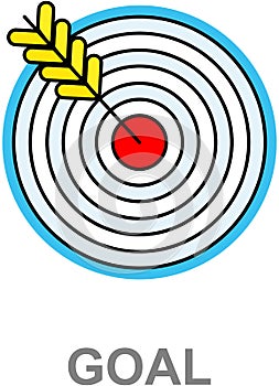 Bullseye target icon symbol. Arrow dart targeting market logo sign. Vector sign goal achievement