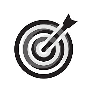 Bullseye with target symbol icon. Trendy Bullseye with target symbol logo concept on white background from Productivity collection
