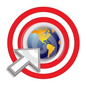 Bullseye target world success