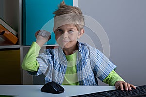 Bully boy in his room