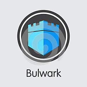 Bulwark Cryptocurrency - Vector Icon. photo