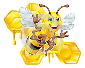 Bumble Bee Honey Comb Bumblebee Hive Cartoon photo