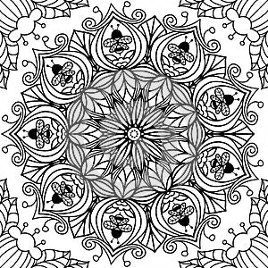 Bumblebee Garden Mandala