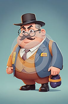 Bumbling Detective Cartoon Character