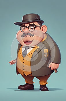 Bumbling Detective Cartoon Character
