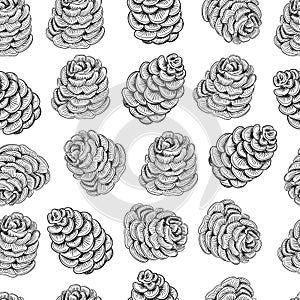 Bump seamless pattern. Vector sketch hand drawn illustration. Winter holiday