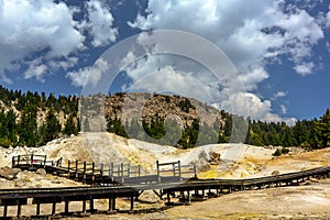 Bumpass Hell boardwalk at Lassen Volcanic National Park