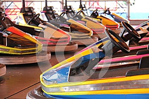 Bumper Cars at a Fun Fair.
