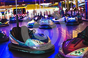 Bumper cars stopped wait for fun