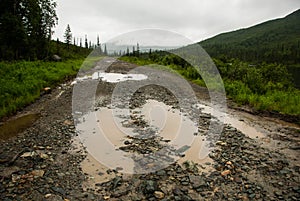 Bumpy dirty road