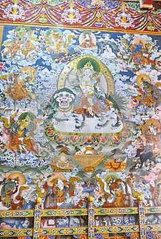 Painting of white Tara deity photo