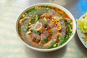 Bun Bo Hue, Bun Bo, Vietnamese beef noodle soup spicy