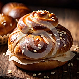 bun, bread roll, simple baked food pastry snack