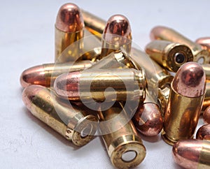 A bunch of 45acp bullets