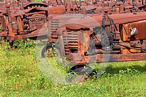 Bunch of Antique Tractors