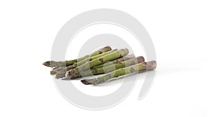 A bunch of asparagus isolated on white background