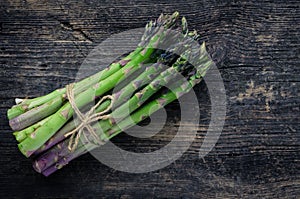 Bunch of asparagus tied with twine