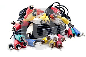 A Bunch of Audio Video Cables