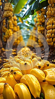 A bunch of bananas on the ground