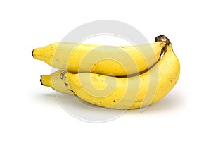 Bunch of bananas isolated on white