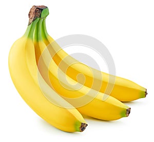 Bunch of bananas isolated on white background