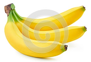 Bunch of bananas isolated on white background