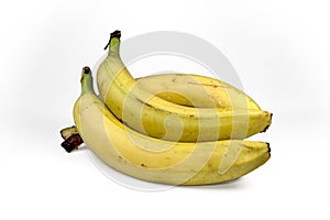 Bunch of bananas isolated on white background.