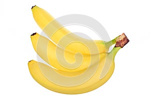 Bunch of bananas isolated on white background, banana icon