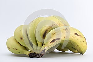 Bunch of bananas on white background