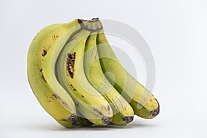 Bunch of bananas on white background