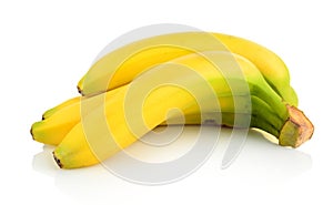 Bunch of bananas on white background