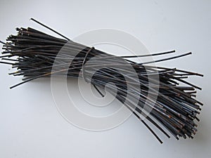 a bunch of black steel wire