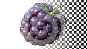 Bunch of blackberries, fresh berries and antioxidantrich fruit png transparent image Generative AI photo