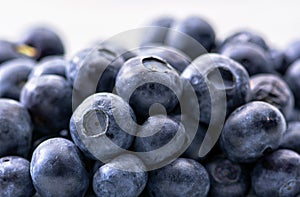 Bunch of blueberries against white background