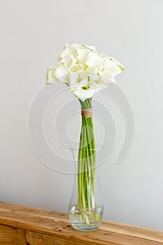 Bunch of callas in the vase