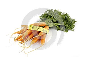 Bunch of Carrots with Tape Measure