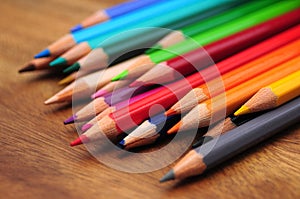 Bunch of colored pencils