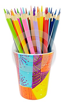 Bunch of colored pencils