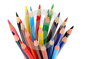 Bunch of colored pencils photo