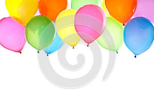 Bunch of colorful balloons background photo