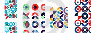 a bunch of colorful circles on a white background