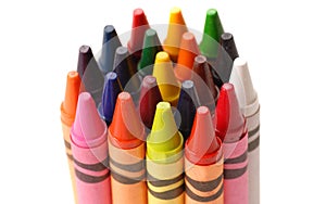 Bunch of colorful crayons
