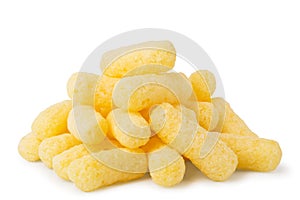 Bunch of corn sticks on a white, isolated.