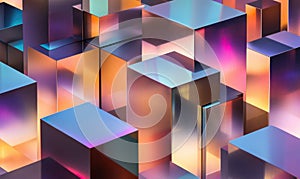 A bunch of cubes with different colors