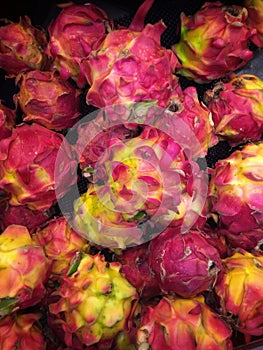 A bunch of dragon fruit