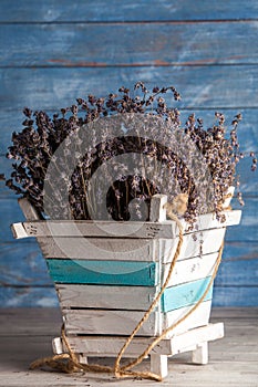 Bunch of dried lavender close-up