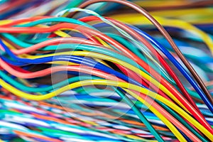 Bunch of Electric Colored Cable
